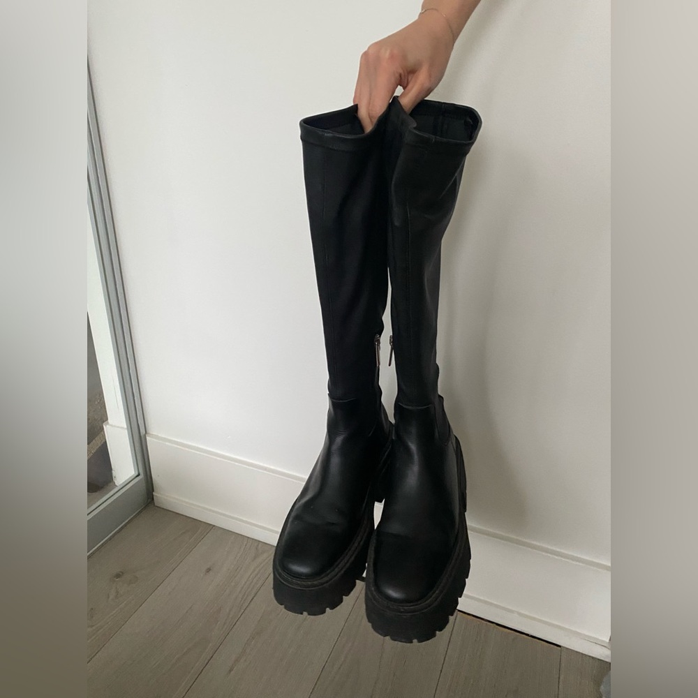Zara Black Platform Boots